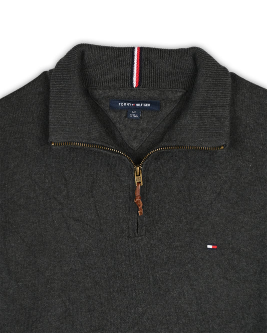 TOMMY HILFIGER QUARTER-ZIP KNIT - L