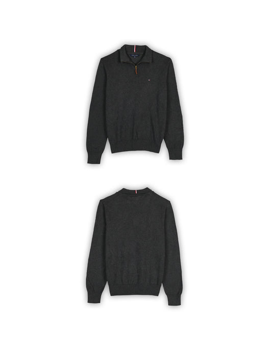 TOMMY HILFIGER QUARTER-ZIP KNIT - L