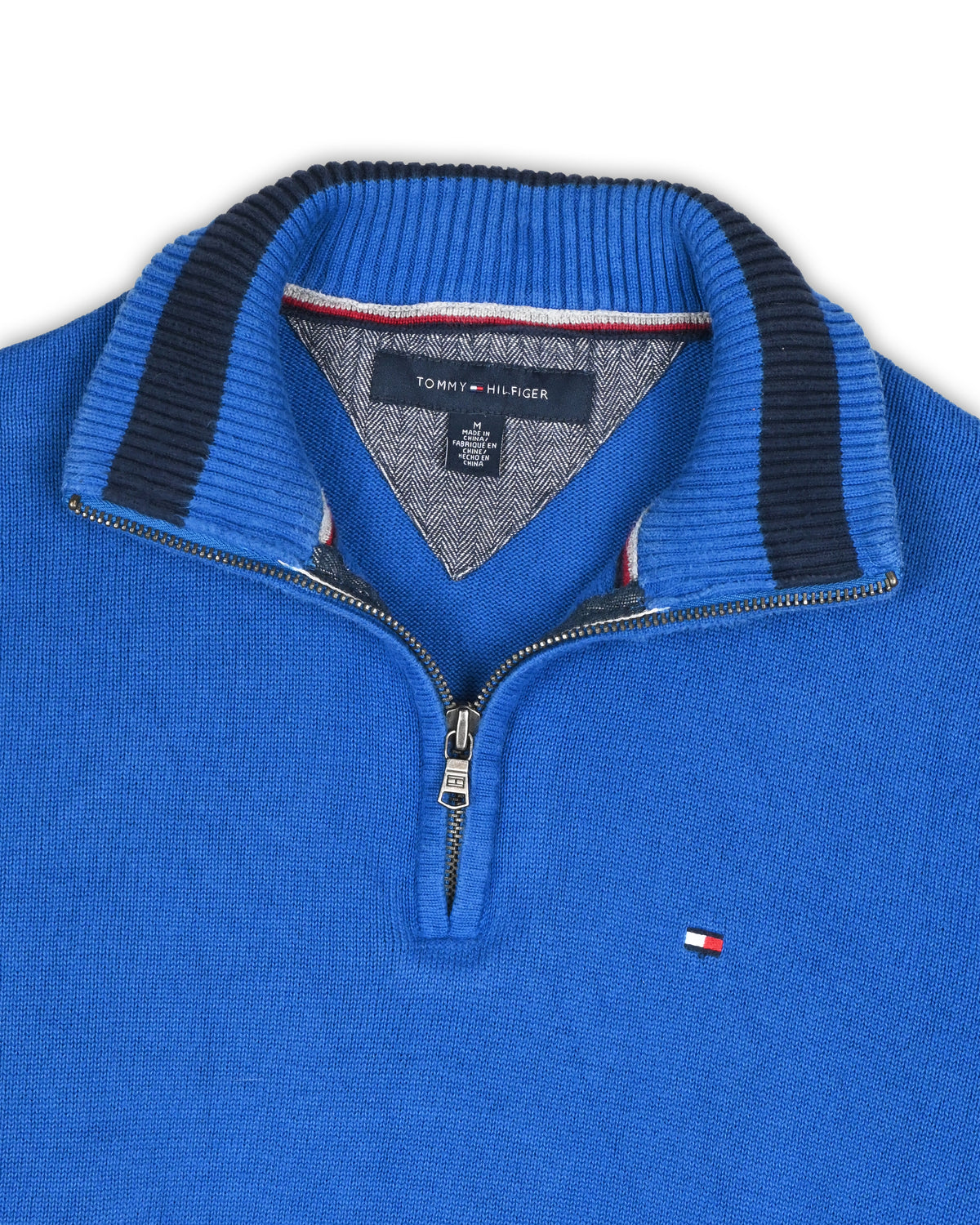 TOMMY HILFIGER QUARTER-ZIP KNIT - M