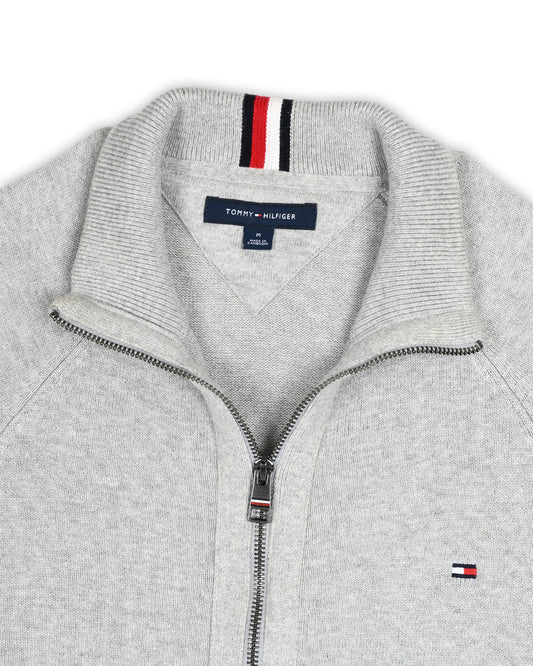 TOMMY HILFIGER ZIP-UP SWEATER - M