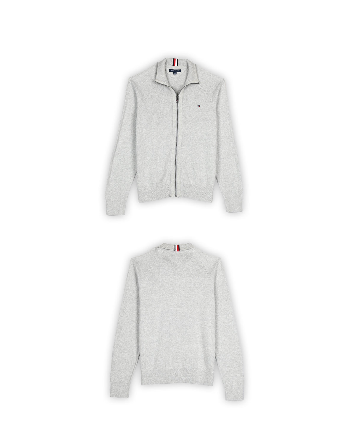 TOMMY HILFIGER ZIP-UP SWEATER - M