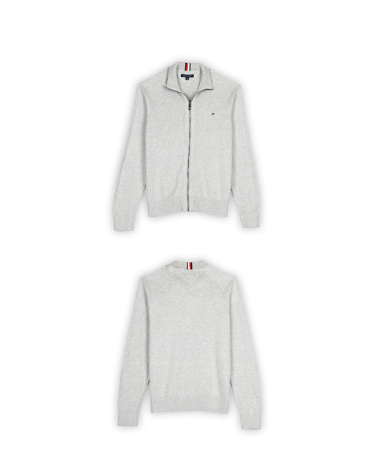 TOMMY HILFIGER ZIP-UP SWEATER - M