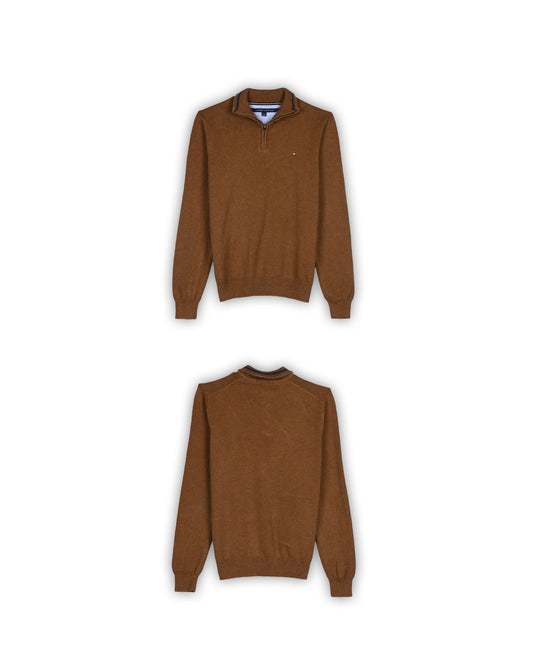 TOMMY HILFIGER QUARTER-ZIP KNIT - L