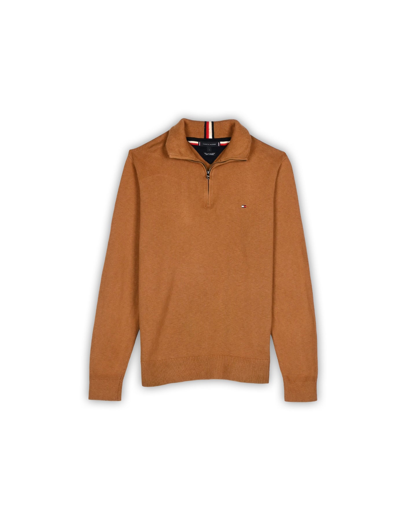 TOMMY HILFIGER QUARTER-ZIP KNIT - L