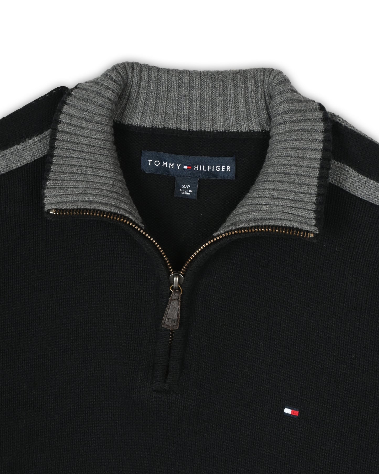 TOMMY HILFIGER QUARTER-ZIP KNIT - S