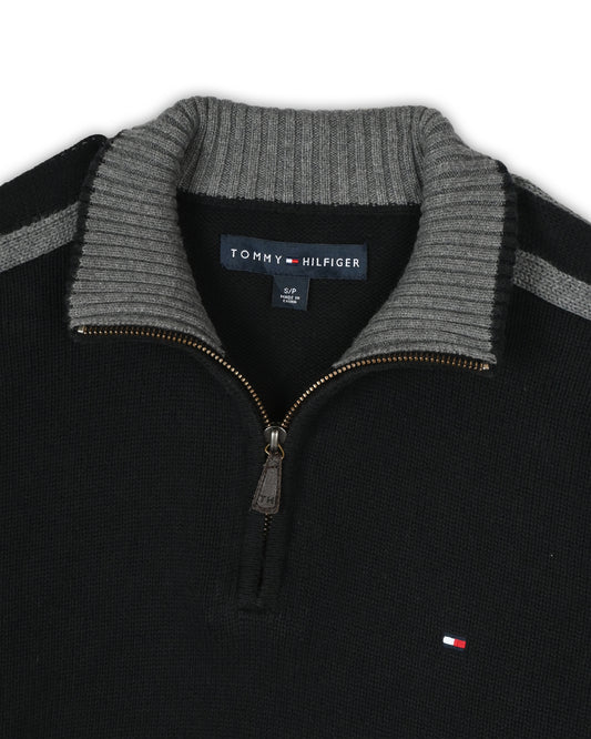 TOMMY HILFIGER QUARTER-ZIP KNIT - S