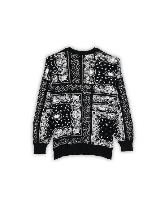 VINTAGE PAISLEY SWEATER - L