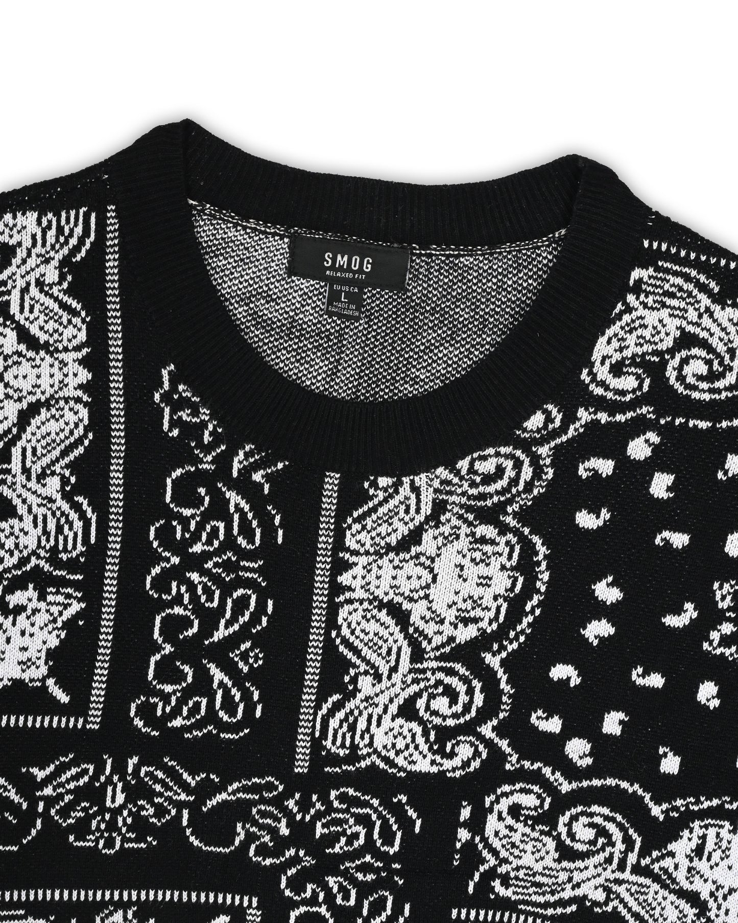 VINTAGE PAISLEY SWEATER - L