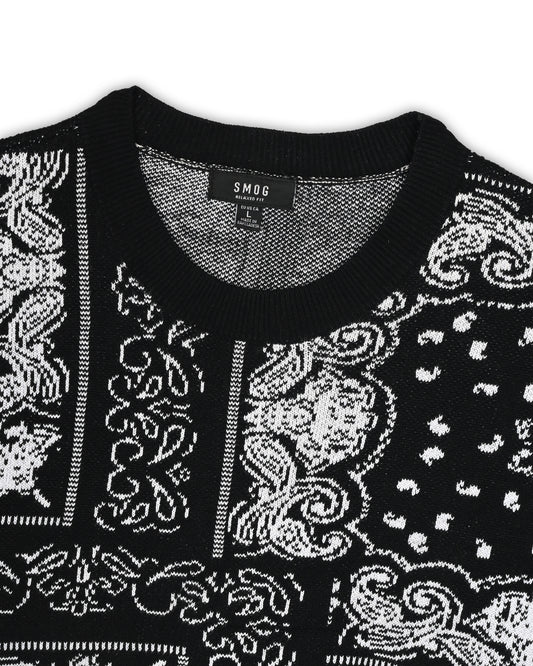 VINTAGE PAISLEY SWEATER - L