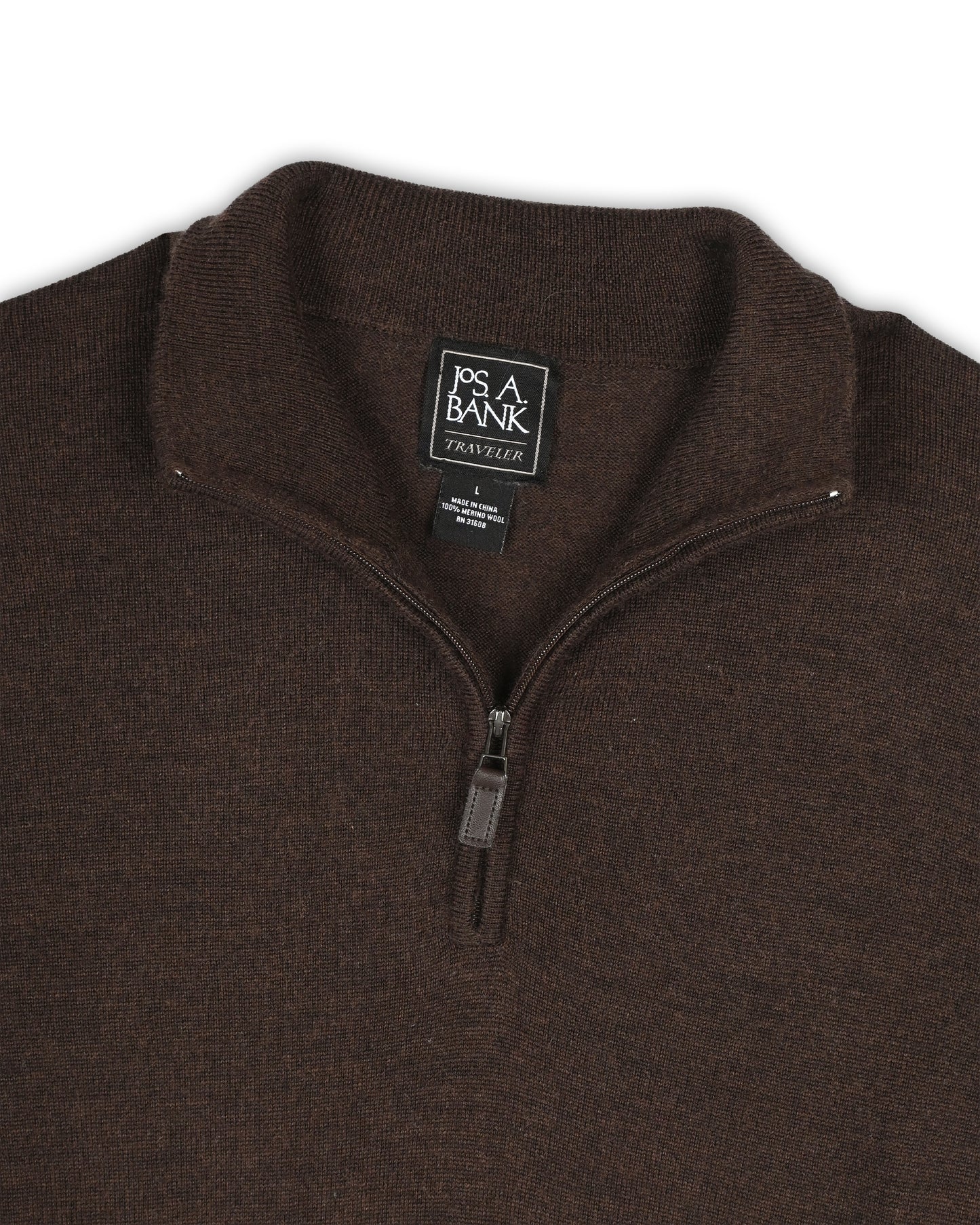 JOS.A.BANK QUARTER-ZIP KNIT - L