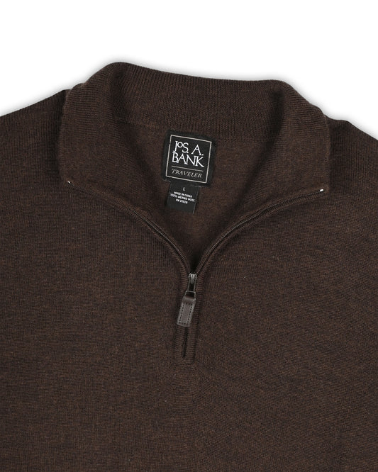 JOS.A.BANK QUARTER-ZIP KNIT - L