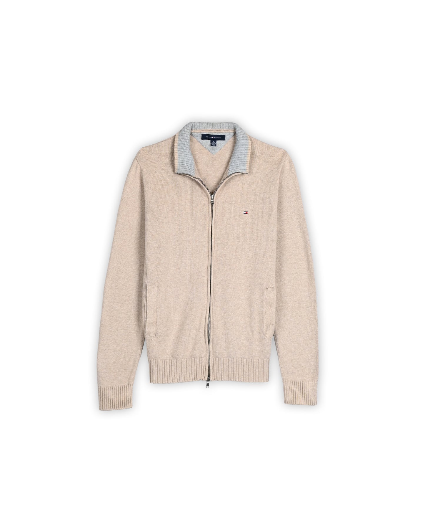 TOMMY HILFIGER ZIPPER SWEATER - M
