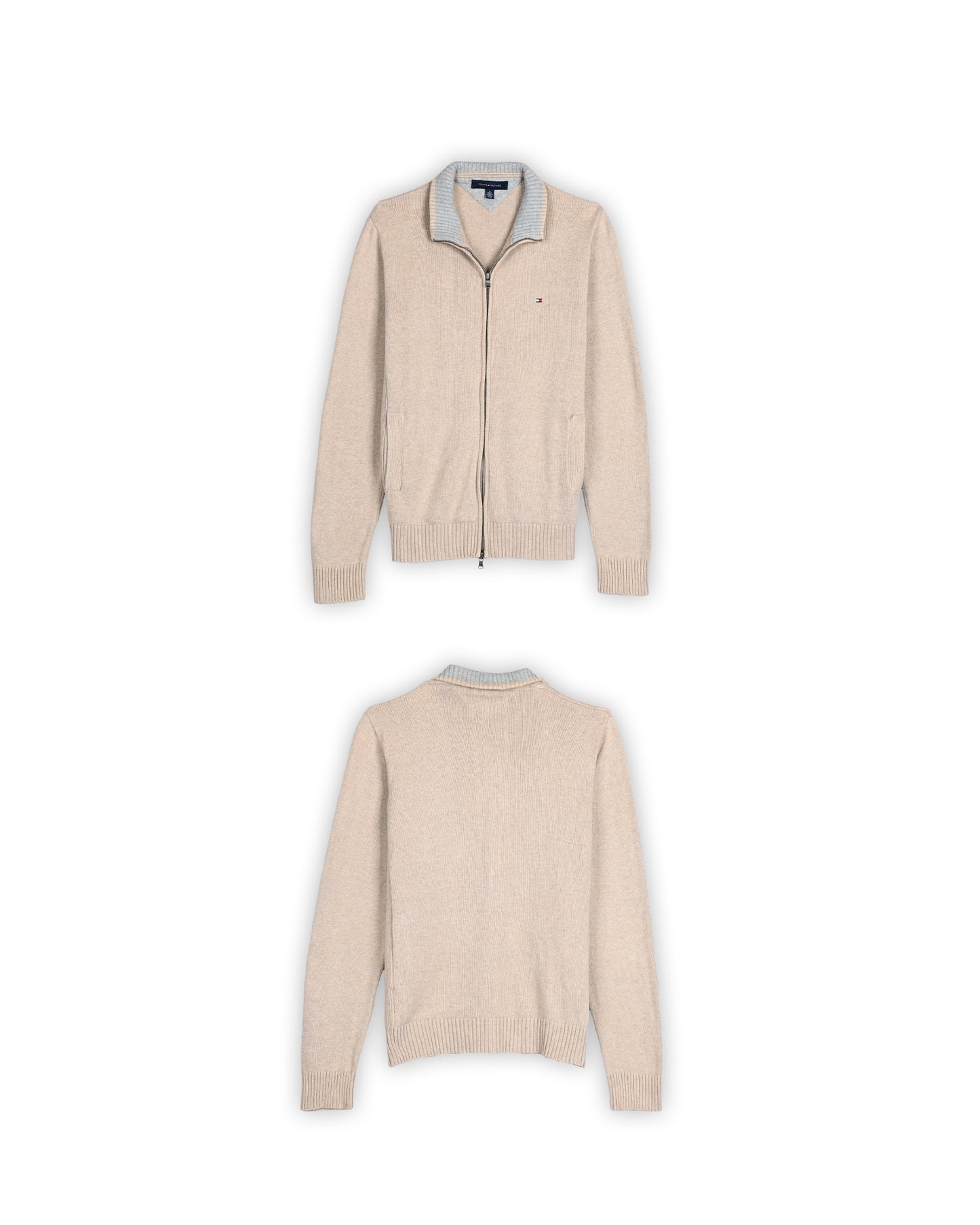 TOMMY HILFIGER ZIPPER SWEATER - M