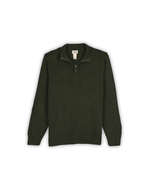 L.L.BEAN QUARTER-ZIP KNIT - L