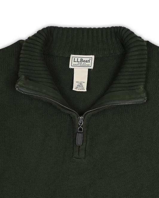 L.L.BEAN QUARTER-ZIP KNIT - L