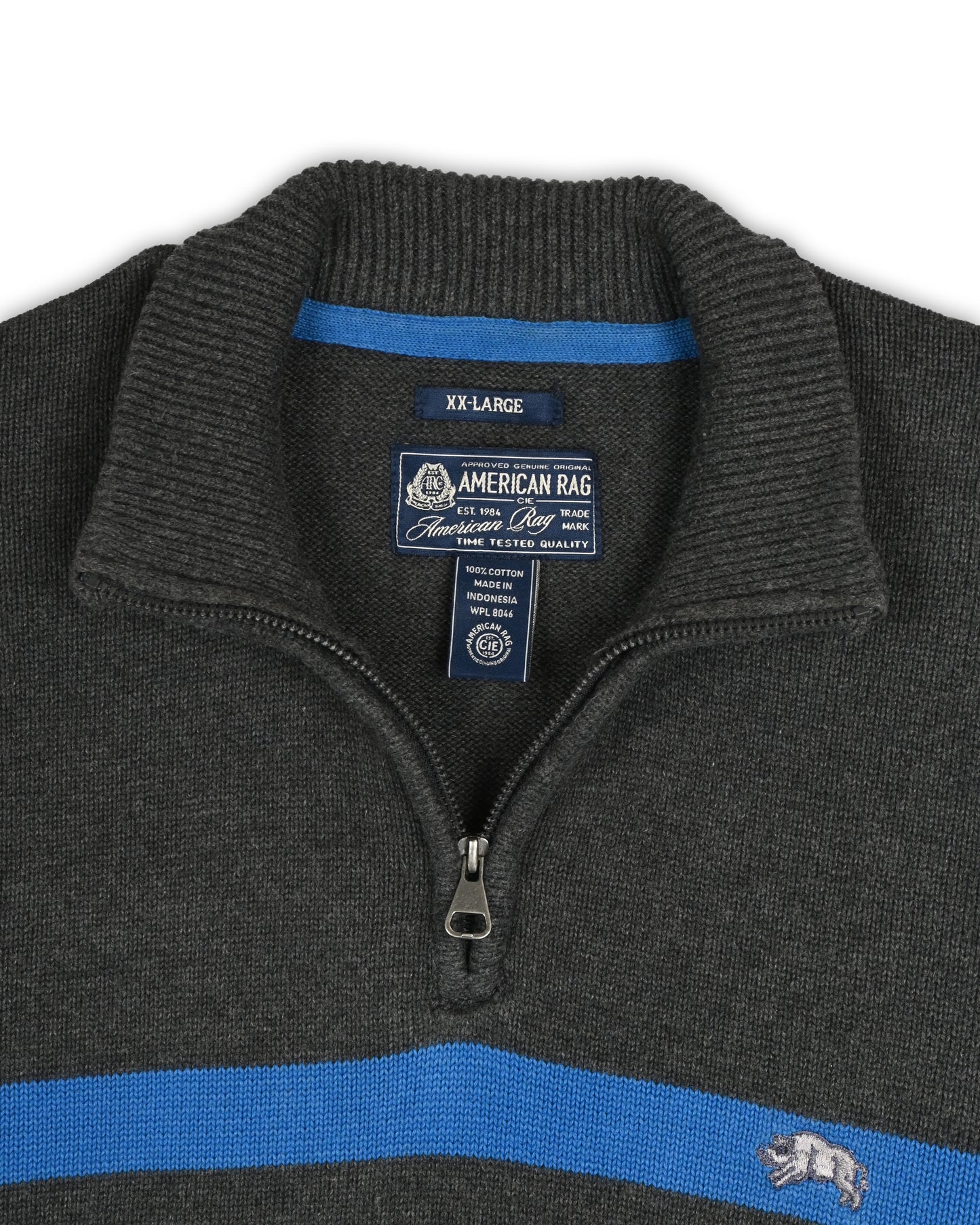 90'S AMERICAN RAG QUARTER-ZIP KNIT - XXL
