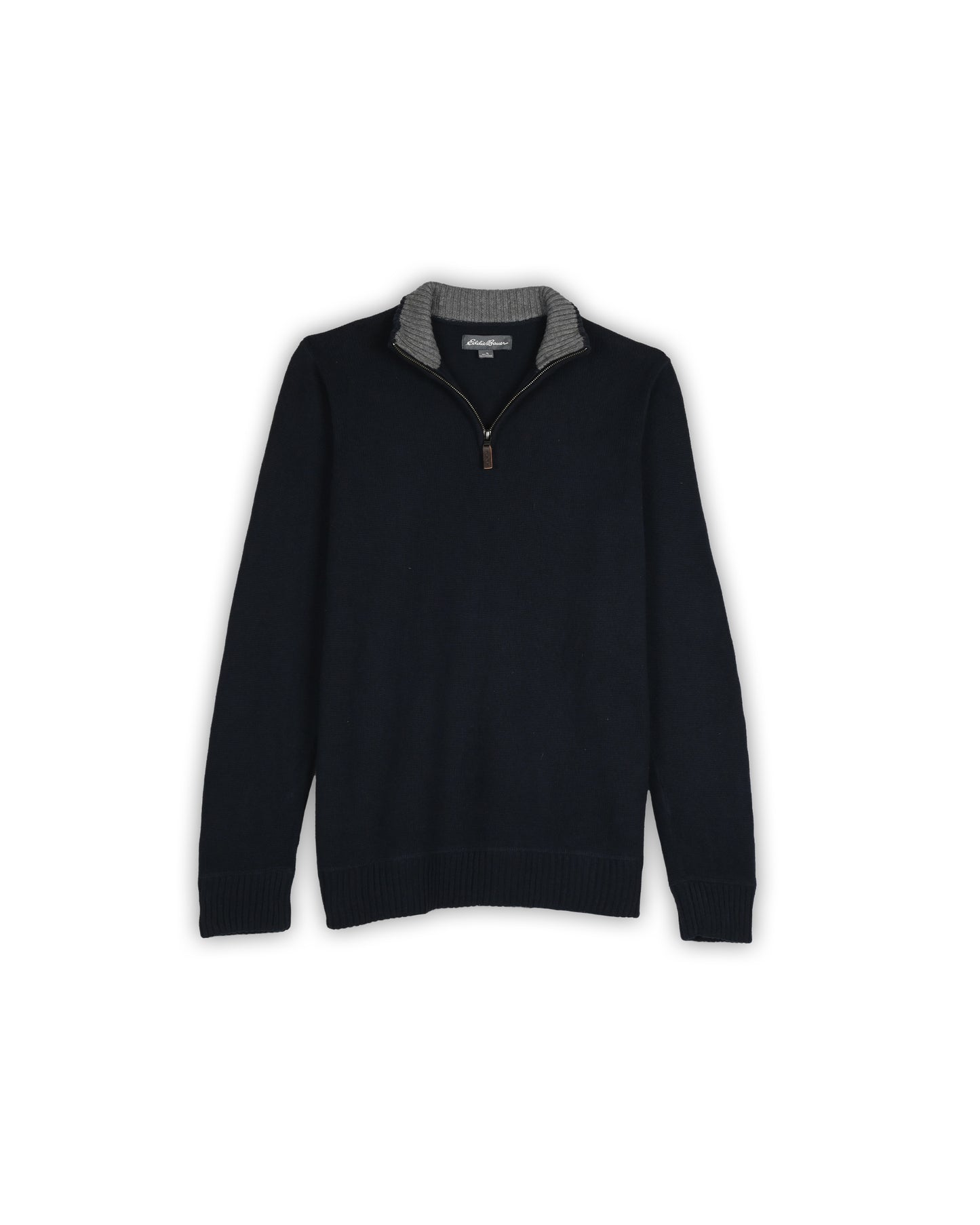 EDDIE BAUER QUARTER-ZIP KNIT - L