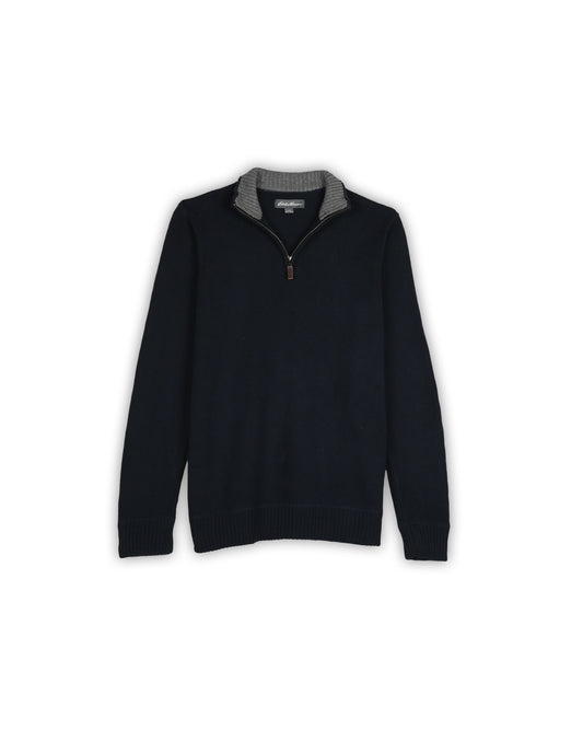 EDDIE BAUER QUARTER-ZIP KNIT - L