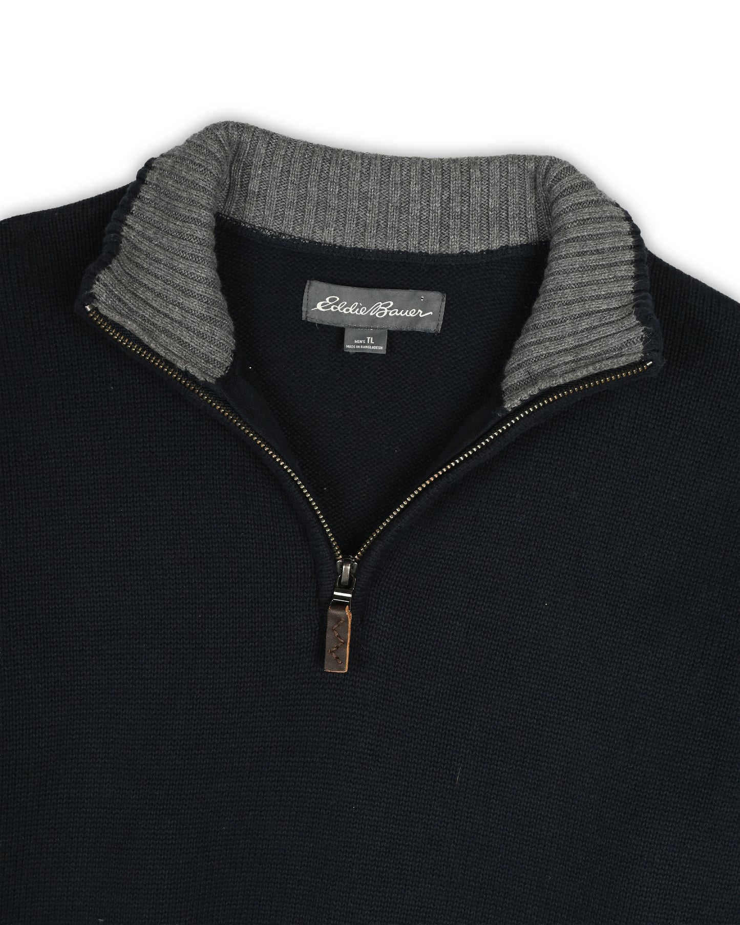 EDDIE BAUER QUARTER-ZIP KNIT - L