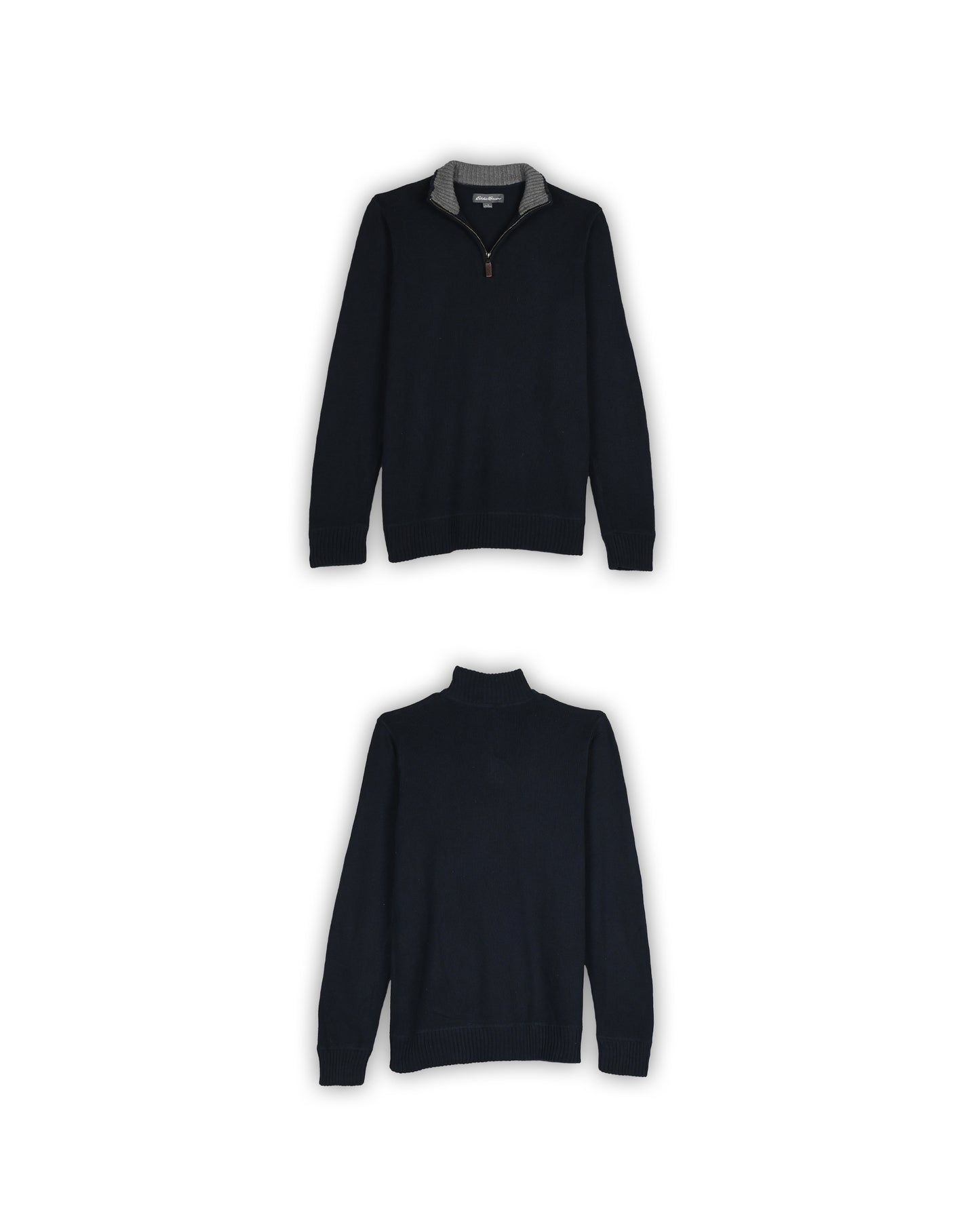 EDDIE BAUER QUARTER-ZIP KNIT - L