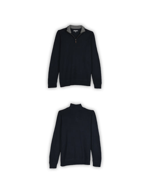 EDDIE BAUER QUARTER-ZIP KNIT - L