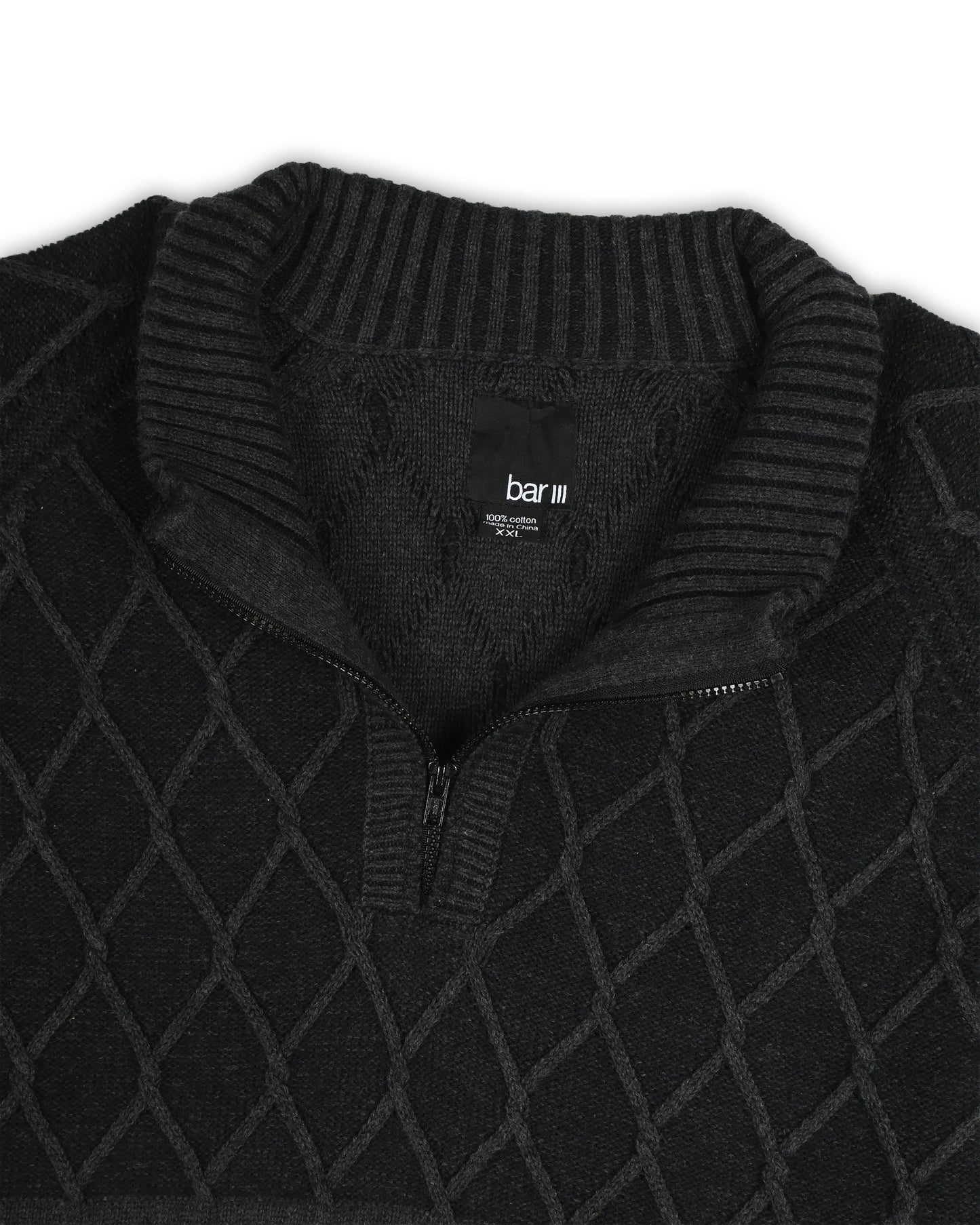 VINTAGE BAR QUARTER-ZIP KNIT - XXL