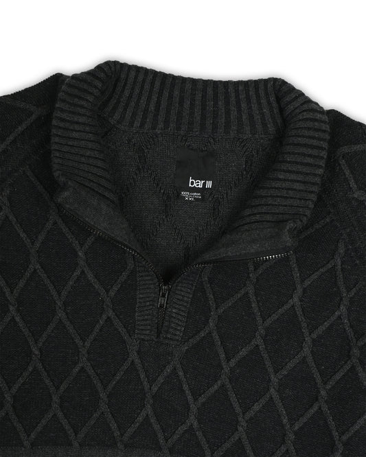 VINTAGE BAR QUARTER-ZIP KNIT - XXL