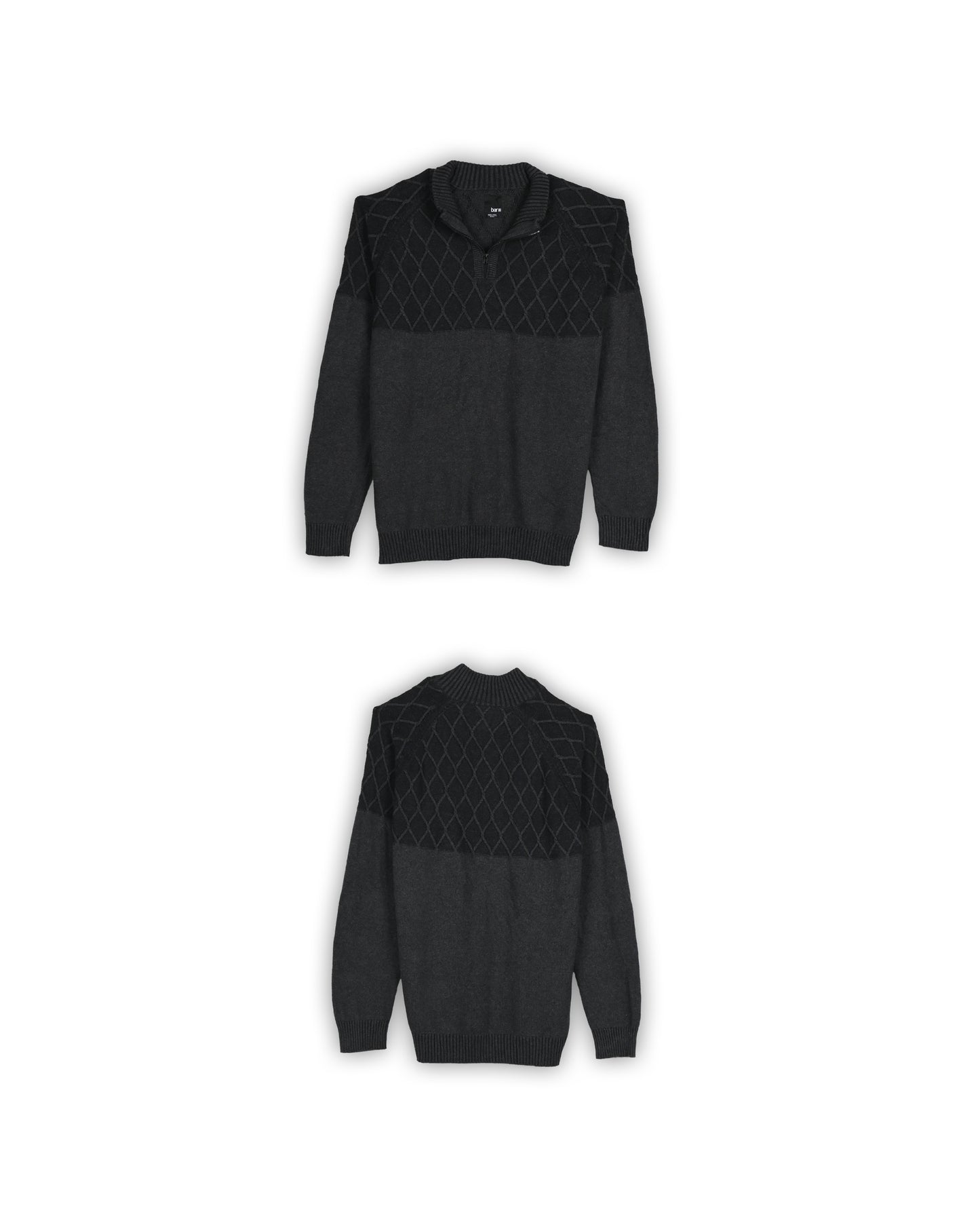 VINTAGE BAR QUARTER-ZIP KNIT - XXL