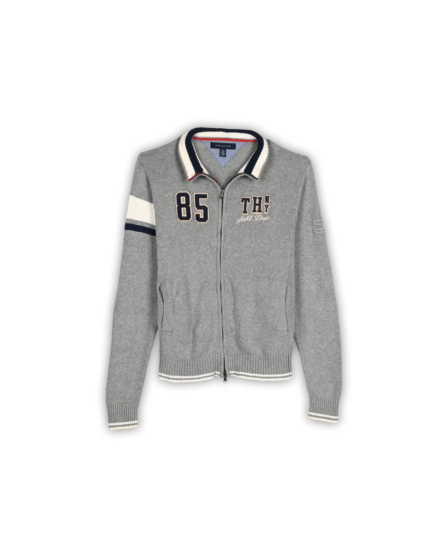 TOMMY HILFIGER ZIPPER SWEATER - XS