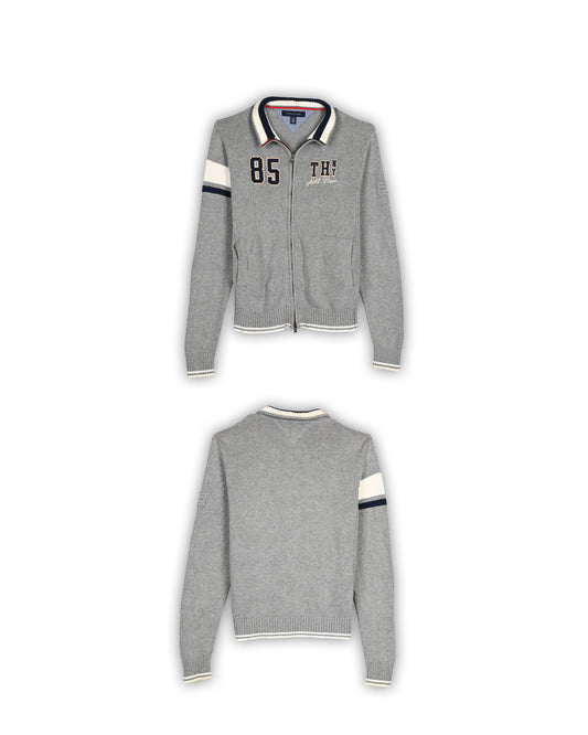 TOMMY HILFIGER ZIPPER SWEATER - XS