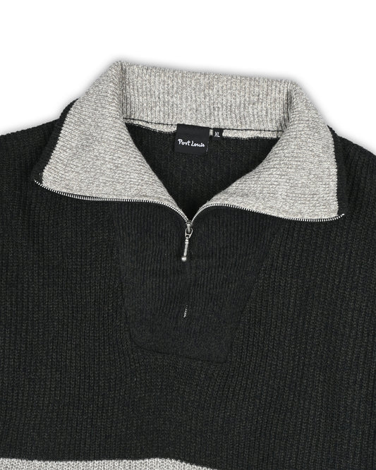 PORT LOUIS QUARTER-ZIP KNIT - XL