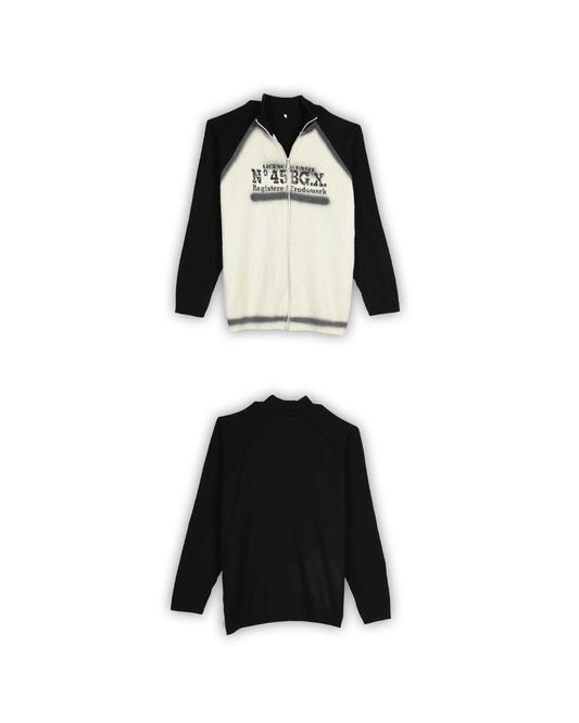 VINTAGE ZIPPER SWEATER - XXL