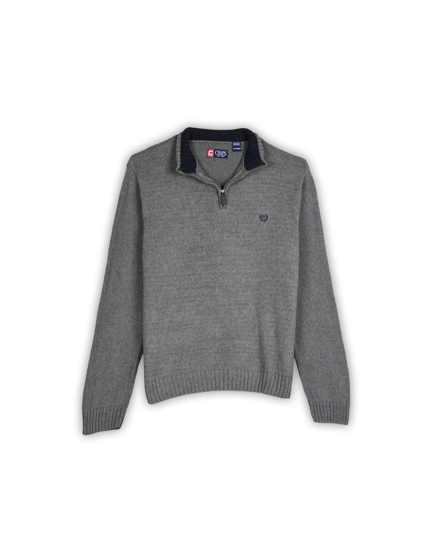 CHAPS QUARTER-ZIP KNIT - XXL