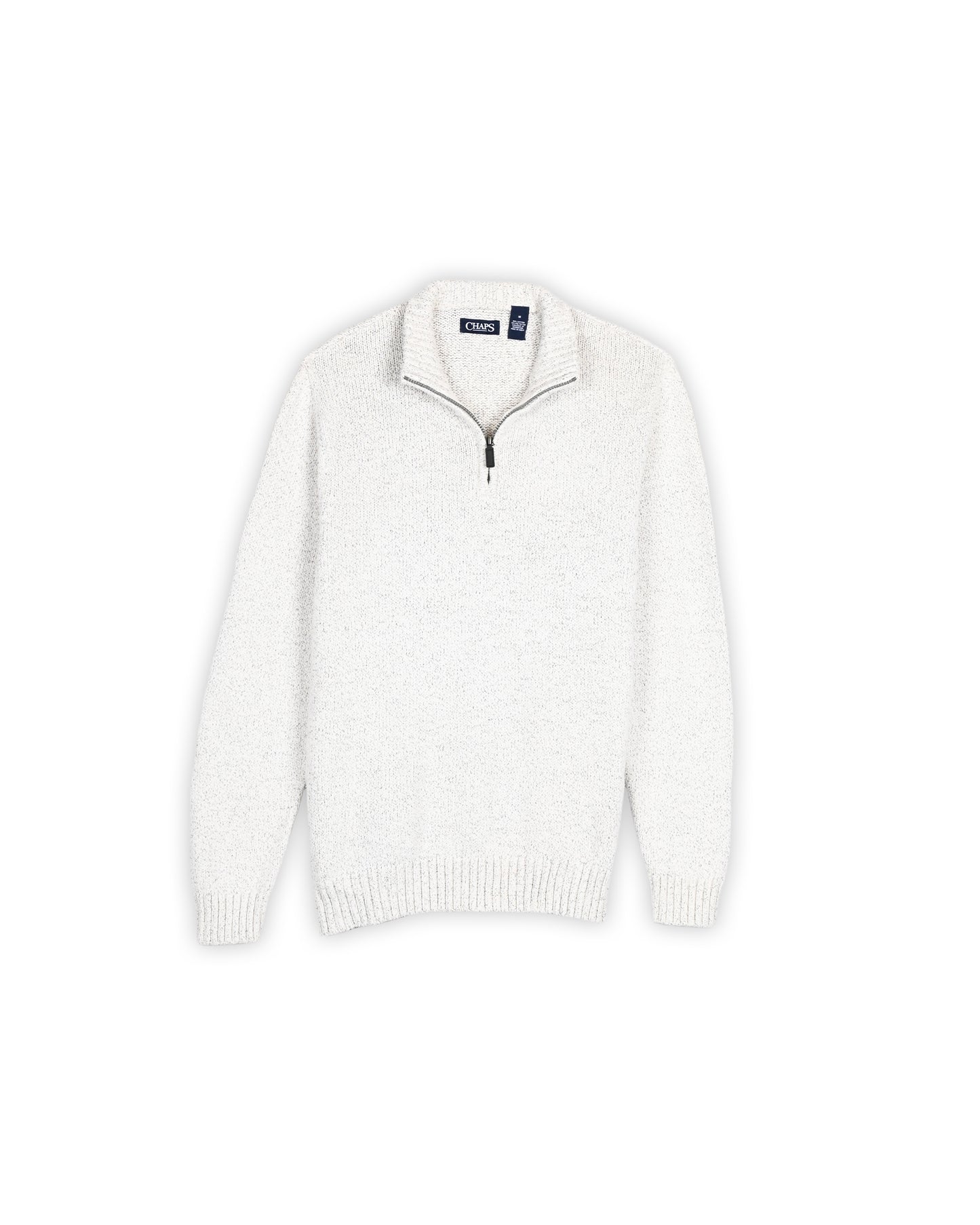 CHAPS QUARTER-ZIP KNIT - M