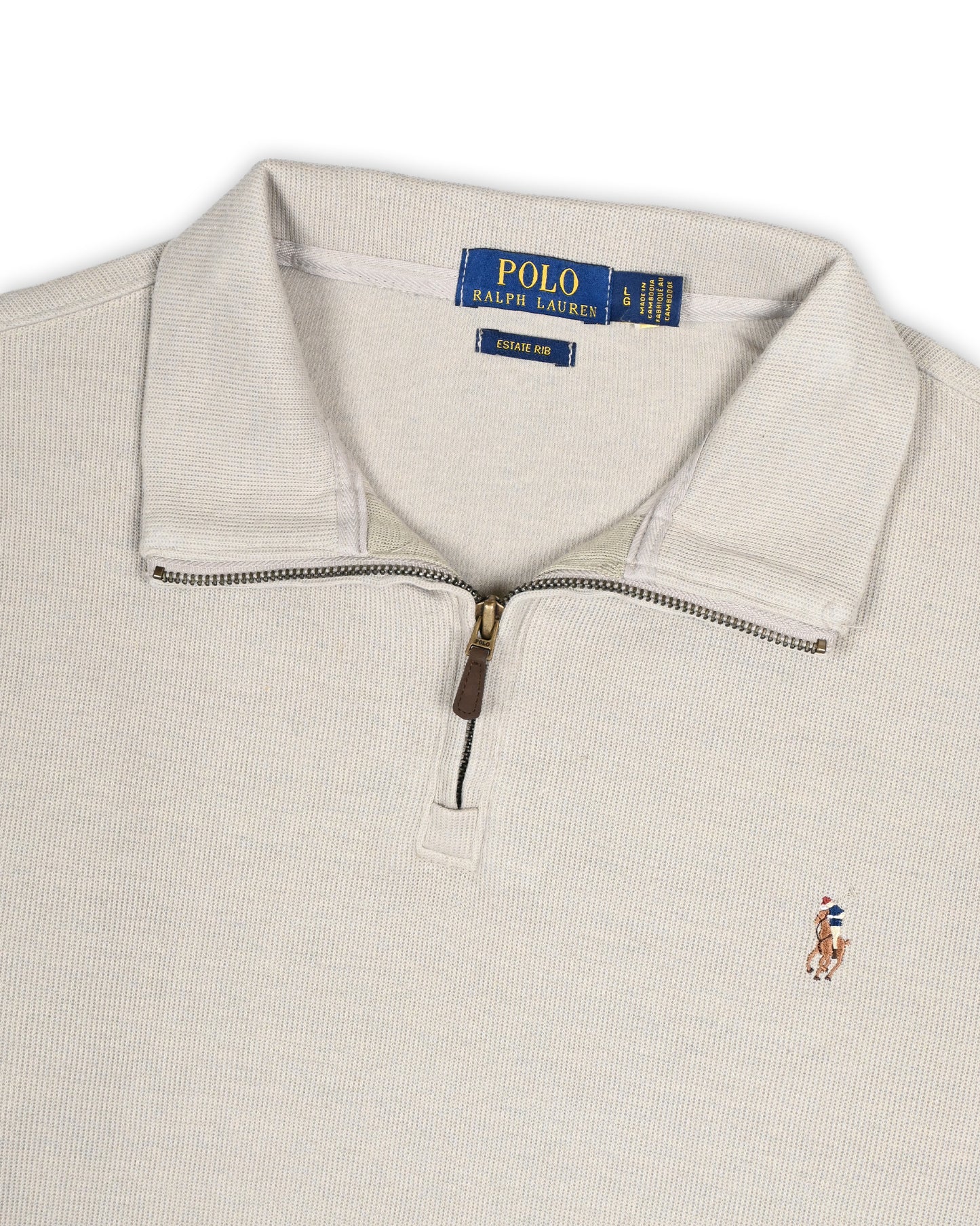 POLO RALPH LAUREN QUARTER-ZIP KNIT - L