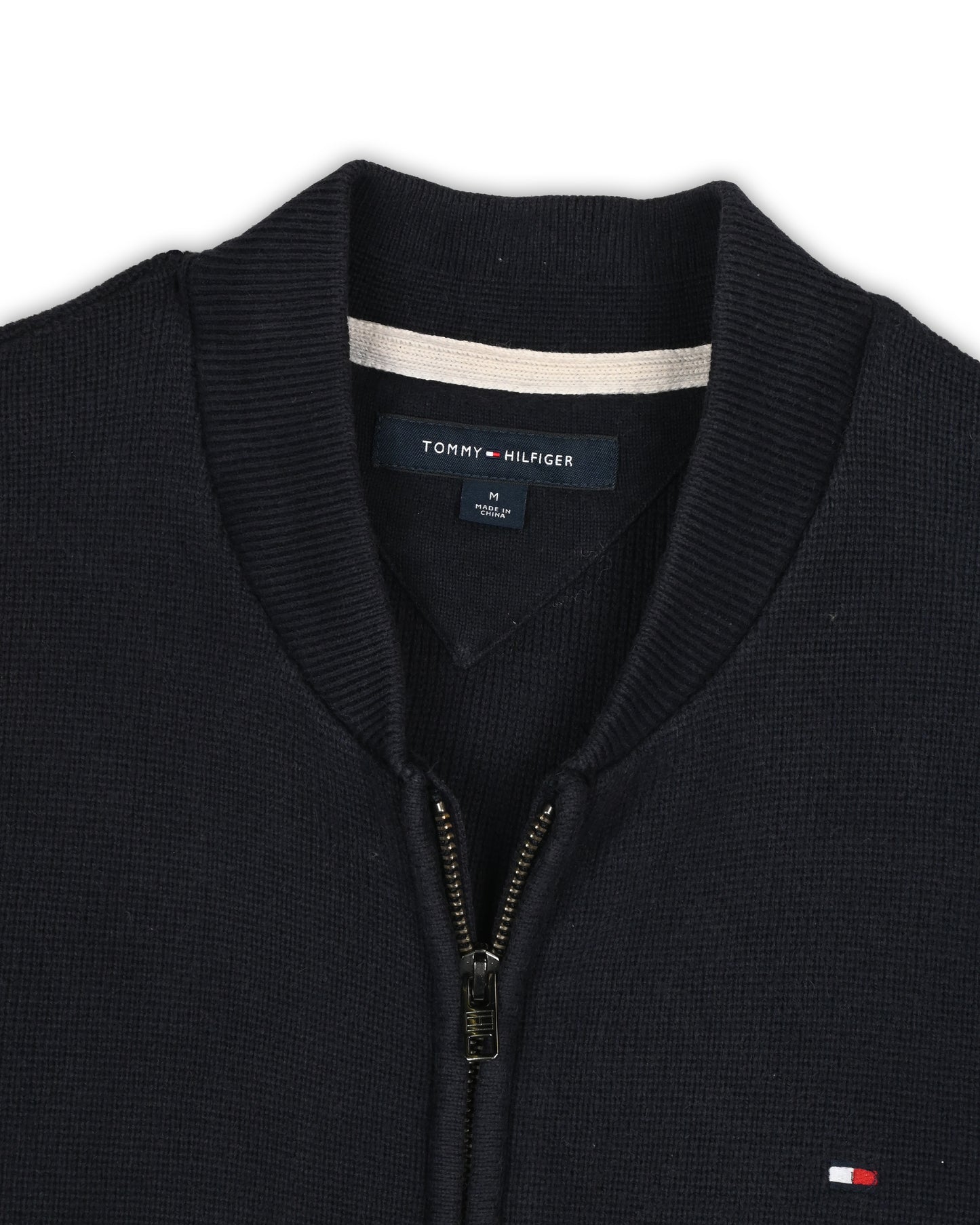 TOMMY HILFIGER ZIPPER SWEATER - M