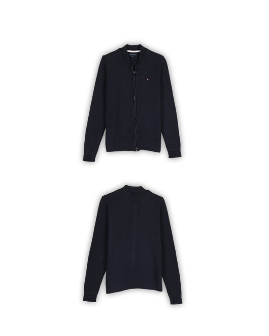 TOMMY HILFIGER ZIPPER SWEATER - M