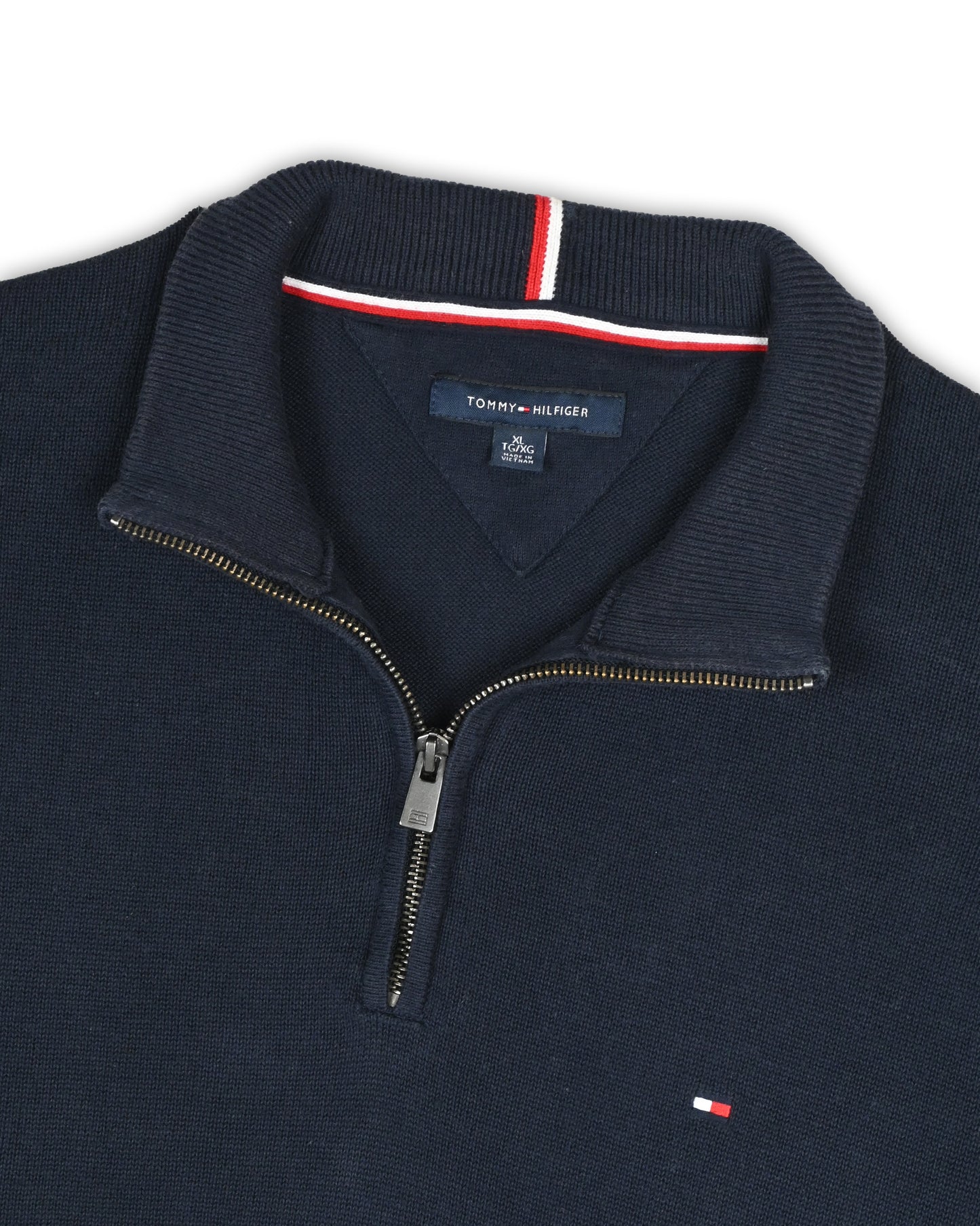 TOMMY HILFIGER QUARTER-ZIP KNIT - XL