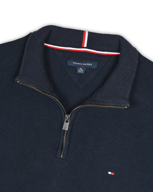TOMMY HILFIGER QUARTER-ZIP KNIT - XL