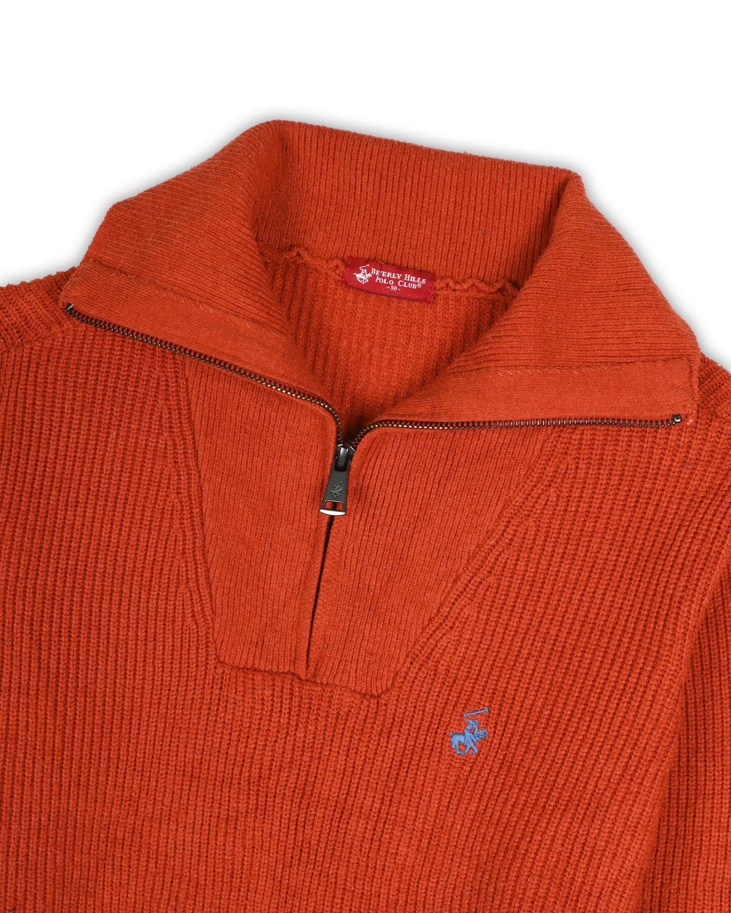 BEVERLY HILLS POLO CLUB QUARTER-ZIP KNIT - S