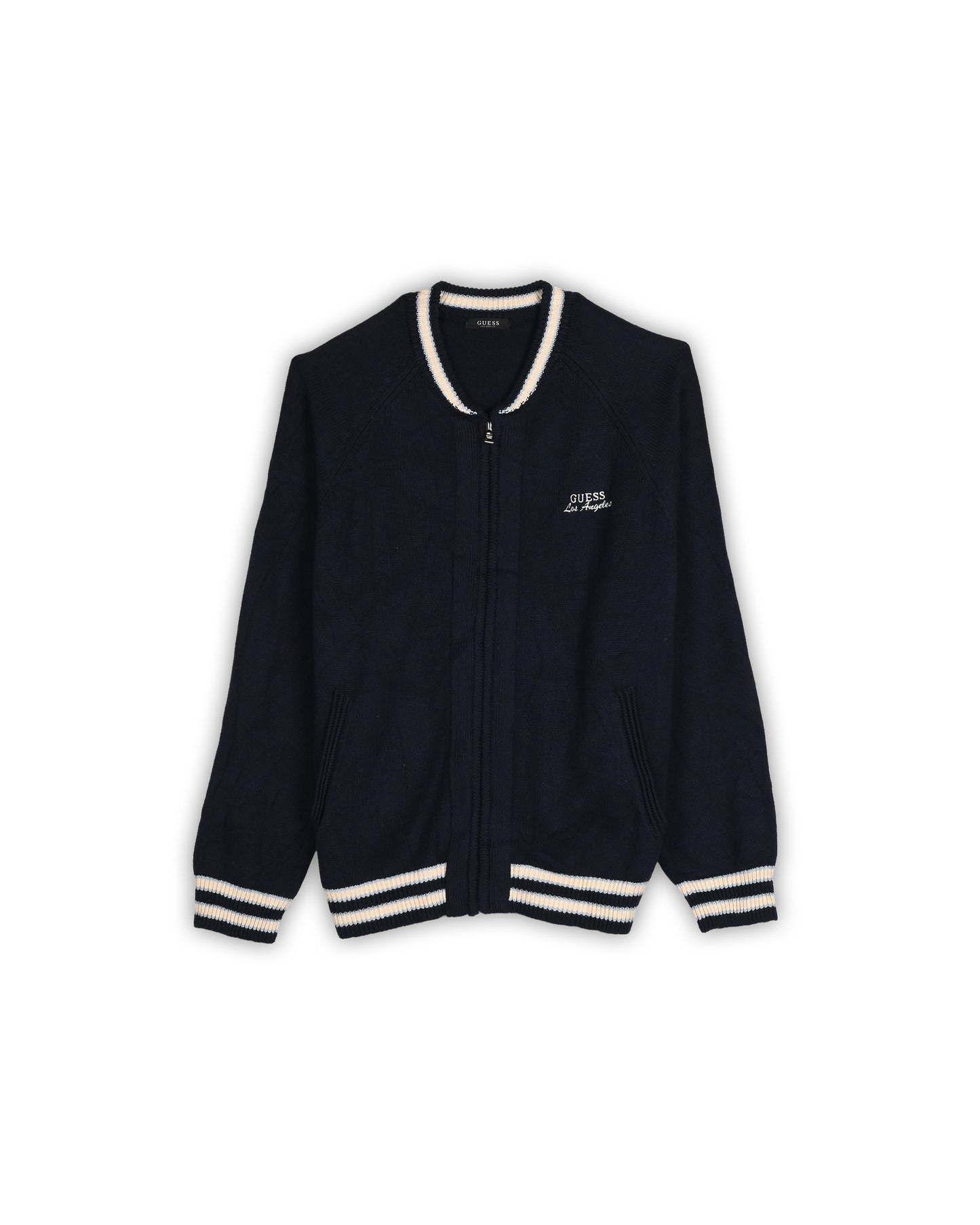 GUESS ZIPPER SWEATER - L