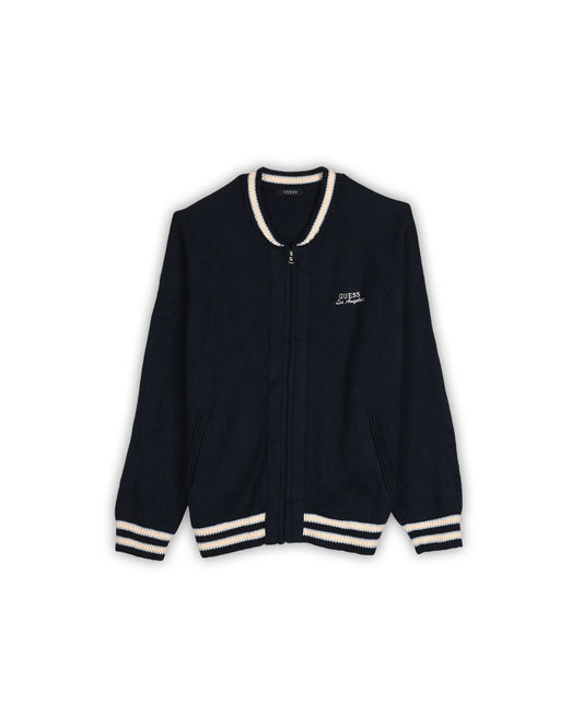 GUESS ZIPPER SWEATER - L