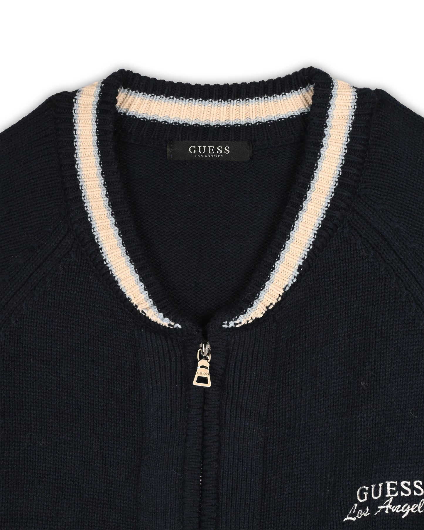 GUESS ZIPPER SWEATER - L