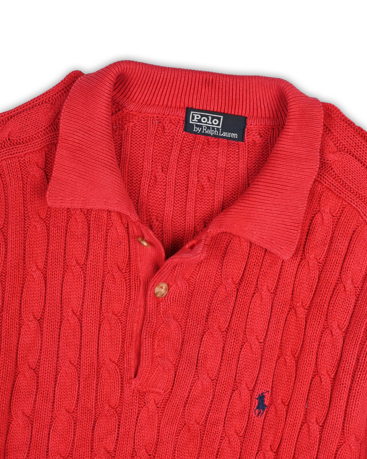 90'S POLO RALPH LAUREN CABLE KNIT - M
