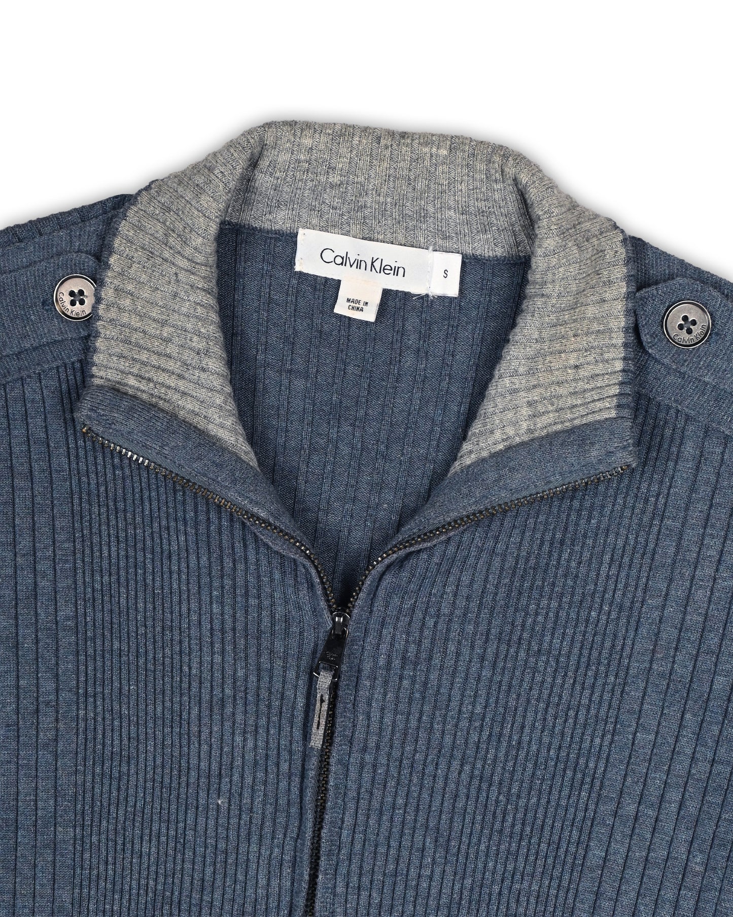 CALVIN KLEIN ZIPPER SWEATER - S