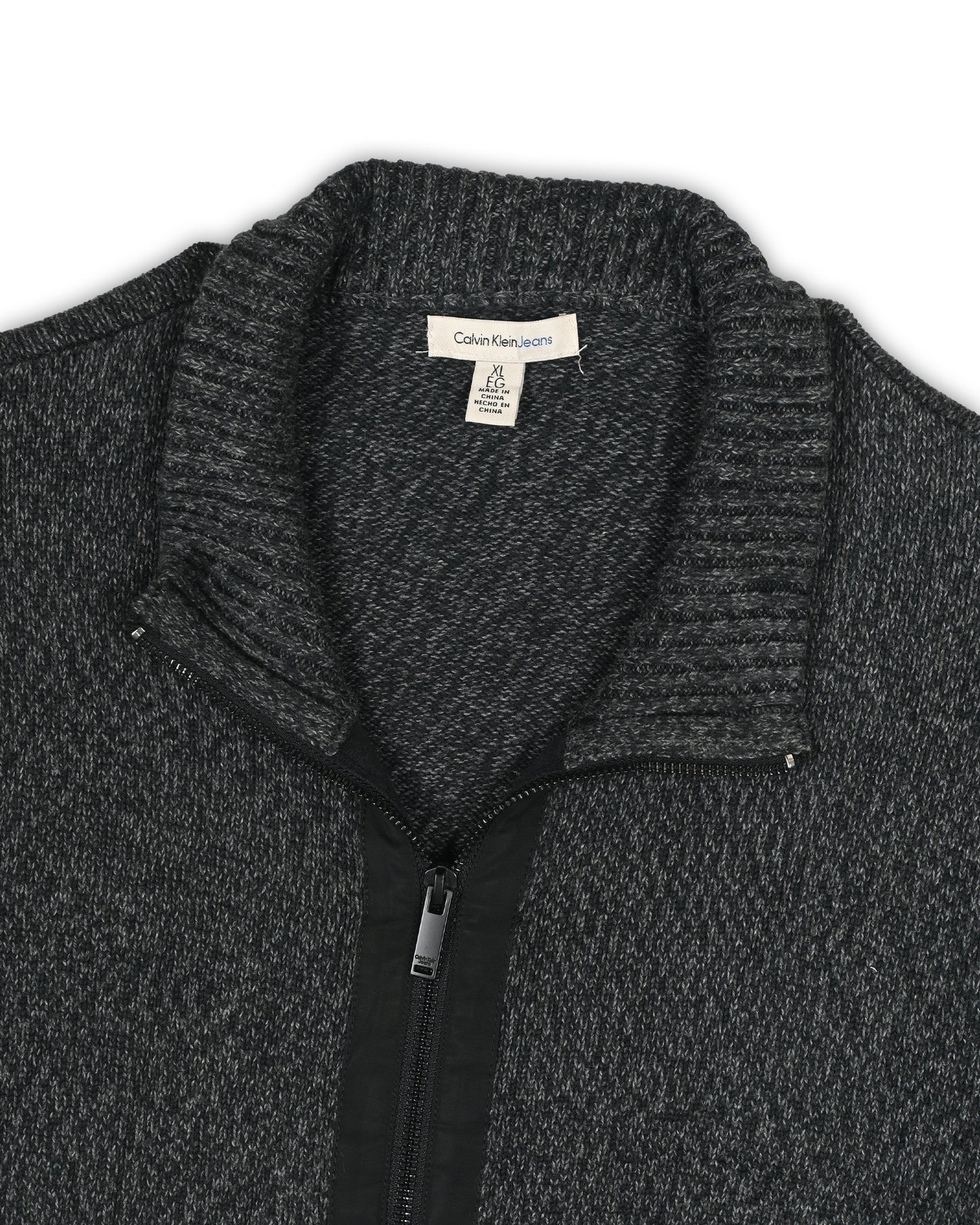 CALVIN KLEIN JEANS ZIPPER SWEATER - XL