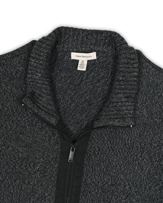 CALVIN KLEIN JEANS ZIPPER SWEATER - XL