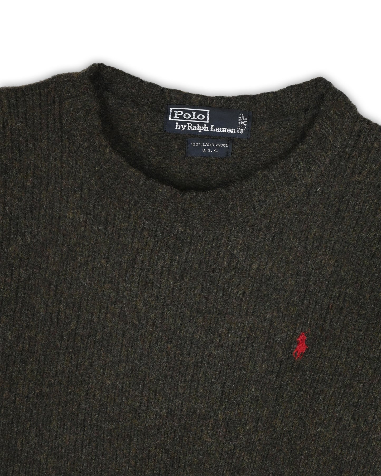 POLO RALPH LAUREN LAMBSWOOL SWEATER - S