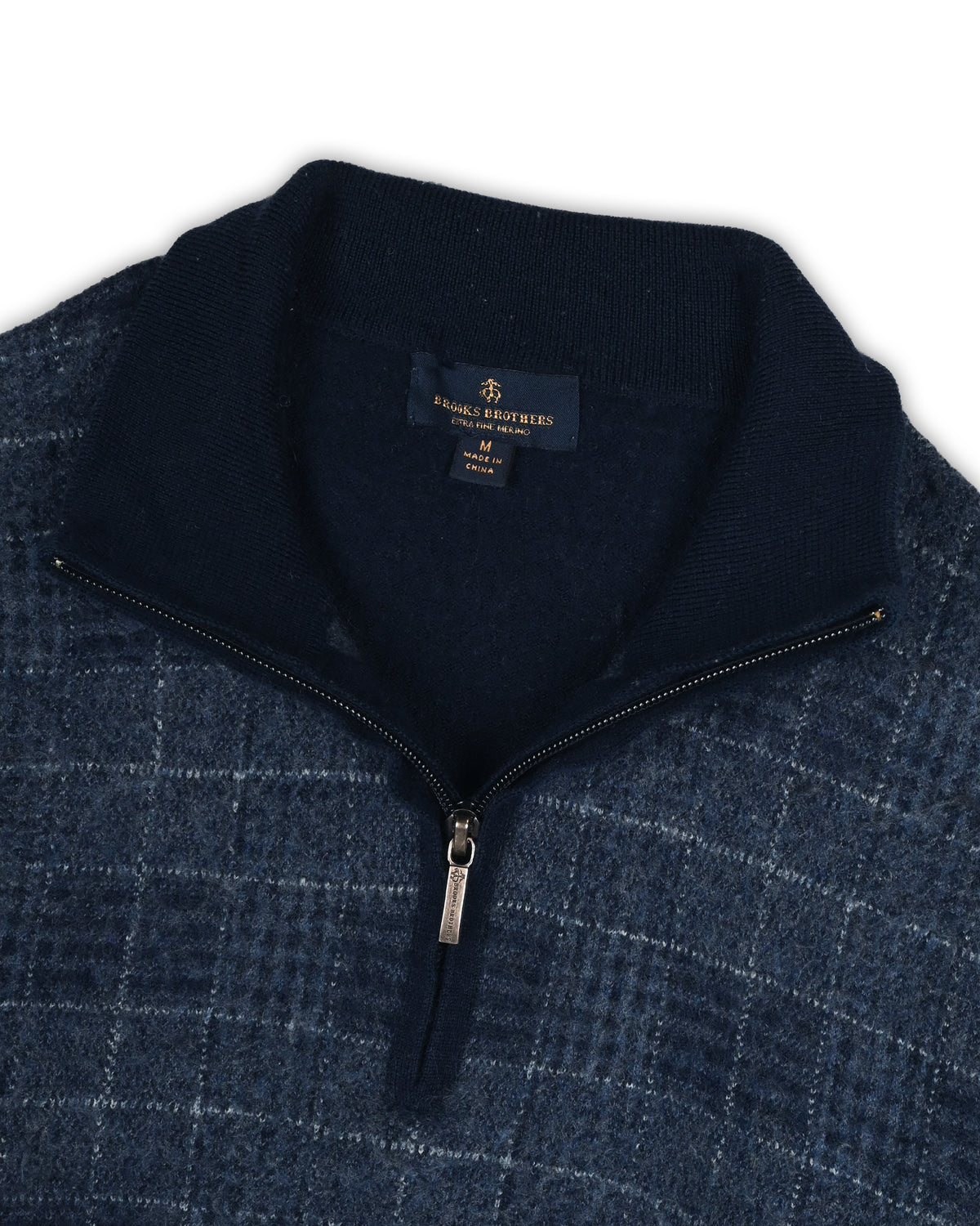 BROOKS BROTHERS QUARTER-ZIP KNIT - M