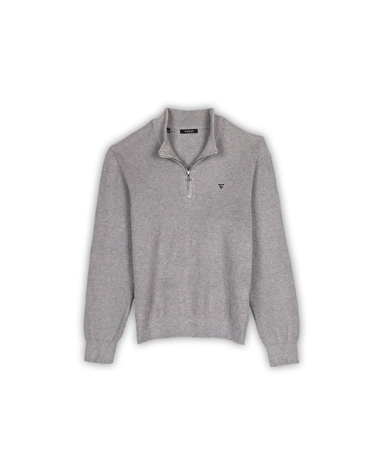 GUESS QUARTER-ZIP KNIT - S